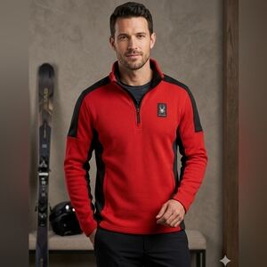 NWT Spyder Fleece Lined Quarter-Zip Pullover